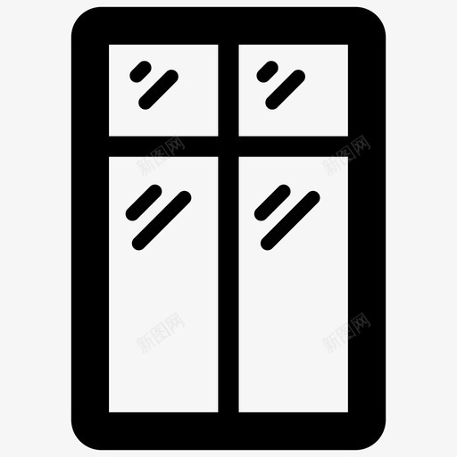 房子窗户玻璃窗窗框svg_新图网 https://ixintu.com 窗户 窗框 房子 玻璃窗 对接 房屋装修 建筑 字形 矢量 矢量图 图标