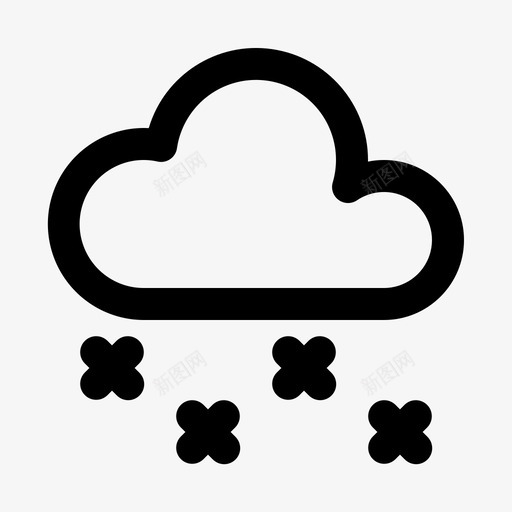 降雪暴风雪云svg_新图网 https://ixintu.com 冬季 降雪 暴风雪 天气 南极