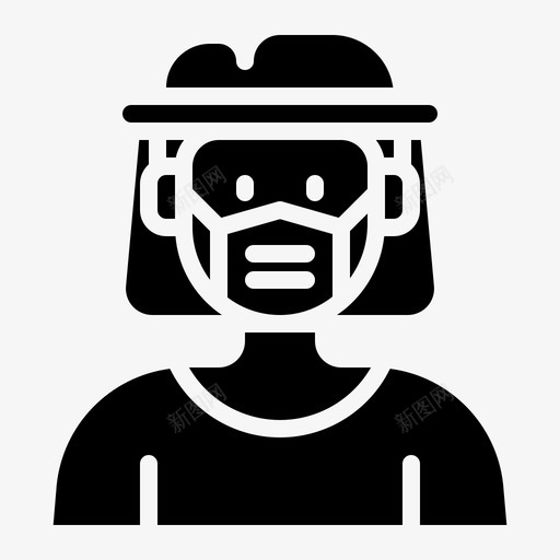 面部保护医疗保健15填充svg_新图网 https://ixintu.com 面部 保护 医疗保健 填充