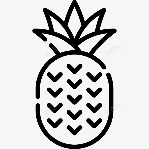 菠萝夏威夷27线状svg_新图网 https://ixintu.com 菠萝 夏威夷 线状