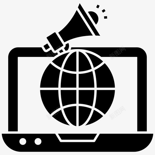 数字营销广告全球宣传svg_新图网 https://ixintu.com 营销 数字 广告 全球 宣传 在线 促销 购物 电子商务 字形 图标