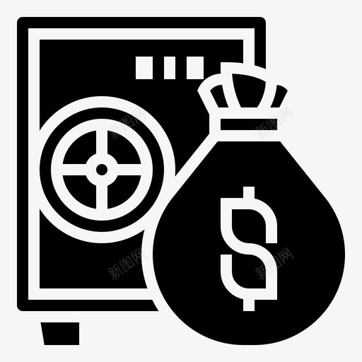 储蓄金钱保险箱svg_新图网 https://ixintu.com 储蓄 金钱 保险箱 宝藏 金库 慈善 雕文 000007