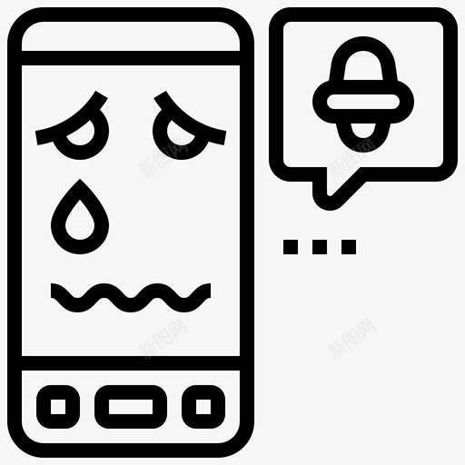 通知警报压抑svg_新图网 https://ixintu.com 通知 警报 压抑 悲伤 信号 网络 欺凌