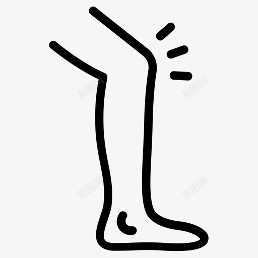 膝盖受伤腿svg_新图网 https://ixintu.com 受伤 膝盖