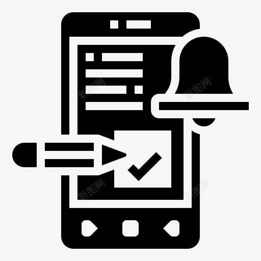 到达通知警报已送达svg_新图网 https://ixintu.com 到达 通知 警报 送达 接收 发货 glyph1