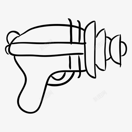 太空枪未来主义枪射击枪svg_新图网 https://ixintu.com 太空 武器 未来主义 射击 战争 向量 图标
