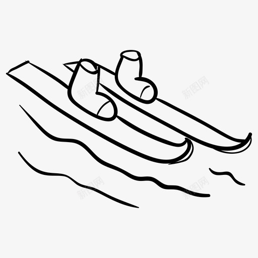冲浪板沙滩冲浪板长板svg_新图网 https://ixintu.com 冲浪板 沙滩 长板 水上运动 运动 板球 曲棍球 滑雪 雪线 图标
