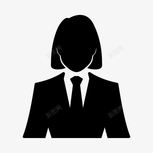 女职员头像女商人svg_新图网 https://ixintu.com 职员 头像 商人