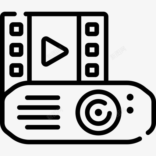 电影休闲和家庭活动1线性svg_新图网 https://ixintu.com 电影 休闲 家庭 活动 线性