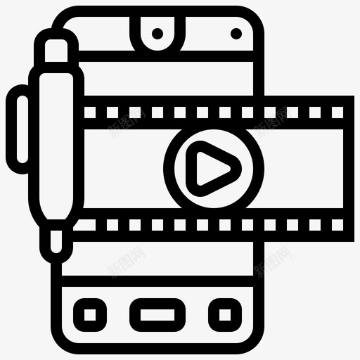 互动多媒体互联网电影svg_新图网 https://ixintu.com 互动 多媒体 互联网 电影 智能 手机 在线学习 000006