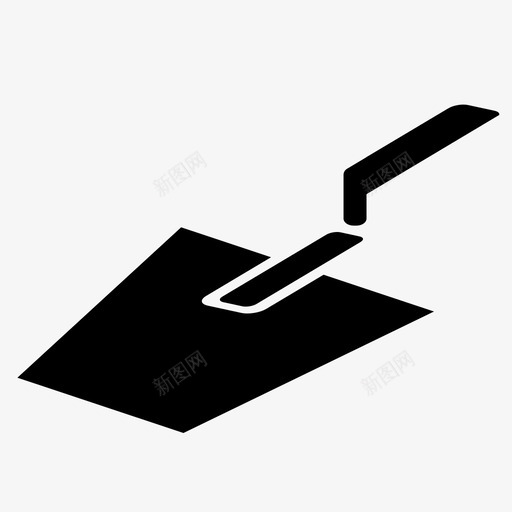 泥铲建筑铲斗svg_新图网 https://ixintu.com 泥铲 建筑 铲斗 泥瓦匠