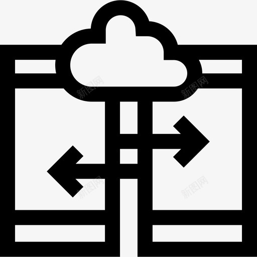 数据传输云计算和网络10线性svg_新图网 https://ixintu.com 数据传输 云计算 网络 线性