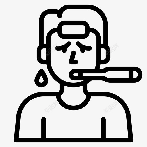 发热医疗保健17线性svg_新图网 https://ixintu.com 发热 医疗保健 线性
