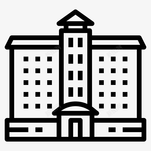 建筑城市建筑轮廓图标集svg_新图网 https://ixintu.com 建筑 城市 轮廓 图标