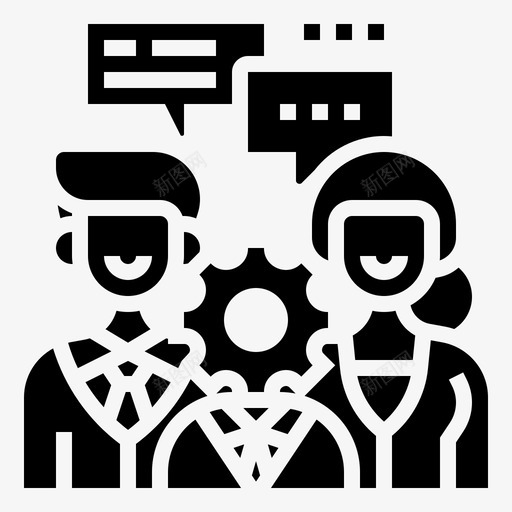 管理控制员工svg_新图网 https://ixintu.com 员工 管理 控制 操作 设置 考核 字形
