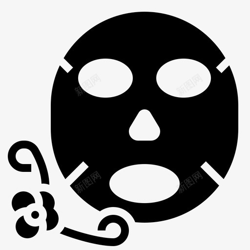 面膜美容化妆品svg_新图网 https://ixintu.com 面膜 美容 化妆品 面部 治疗 spa 元素 雕文 0000050
