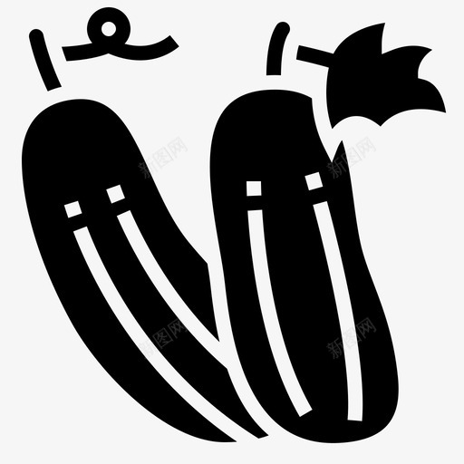 黄瓜食品新鲜svg_新图网 https://ixintu.com 黄瓜 食品 新鲜 配料 维生素 蔬菜 字形 0000009