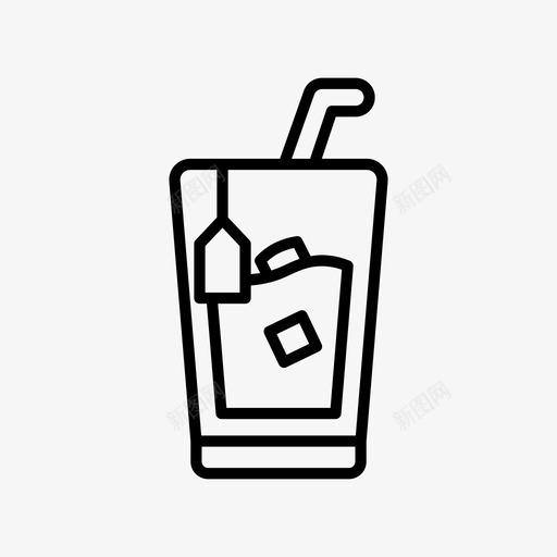 冰茶杯子咖啡图标svg_新图网 https://ixintu.com 冰茶 杯子 咖啡 图标