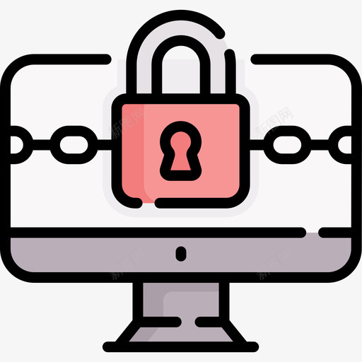 计算机网络安全57线性彩色svg_新图网 https://ixintu.com 计算机 网络安全 线性 彩色