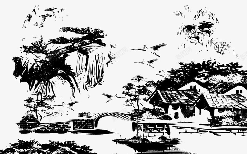 中国古风水墨山水免扣透明插画后期美化PS设计267png免抠素材_新图网 https://ixintu.com 中国 古风 水墨 山水 免扣 透明 插画 后期 美化 PS 设计