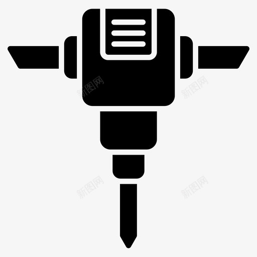手提钻空气锤施工工具svg_新图网 https://ixintu.com 电锤 手提 空气锤 施工 工具 劳动节 标志