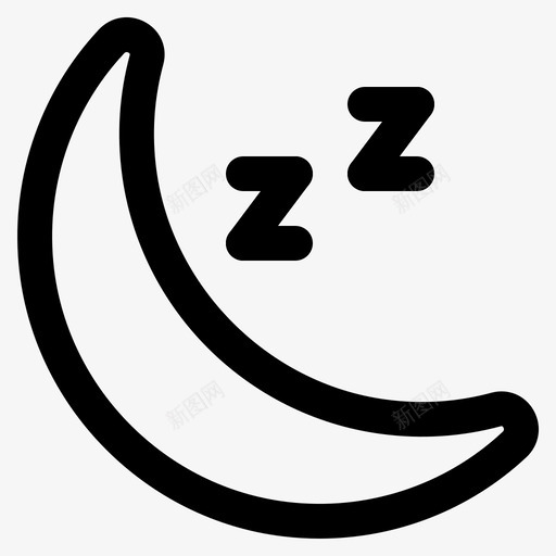 睡夜月睡卧室小睡svg_新图网 https://ixintu.com 睡夜月 卧室 小睡 休息 夜行