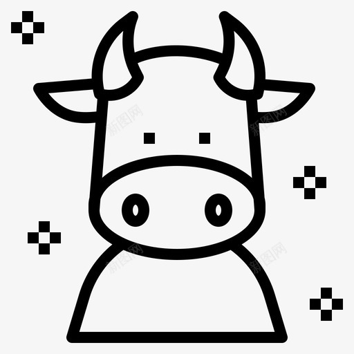 牛中国农历svg_新图网 https://ixintu.com 中国 新年 农历 传统