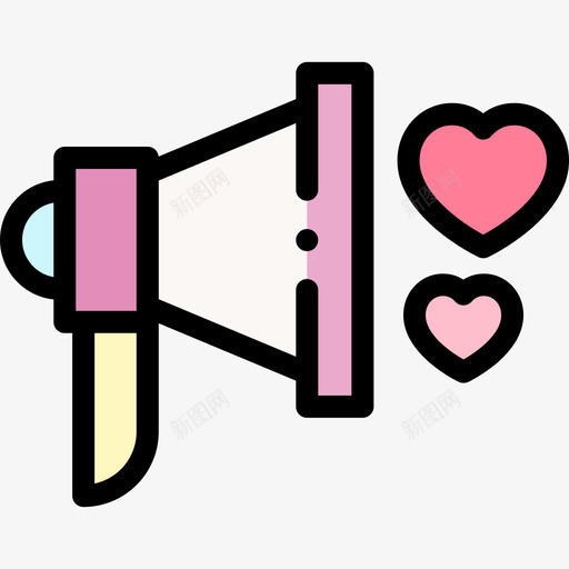 扩音器善良8线性颜色svg_新图网 https://ixintu.com 扩音器 善良 线性 颜色