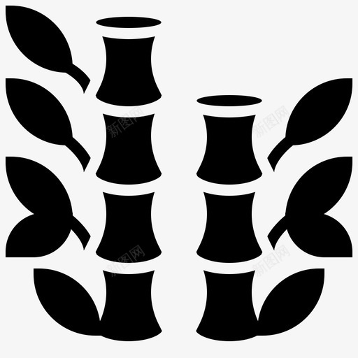 竹子装饰自然svg_新图网 https://ixintu.com 竹子 装饰 自然 植物 木材 温泉 元素 雕文 0000050