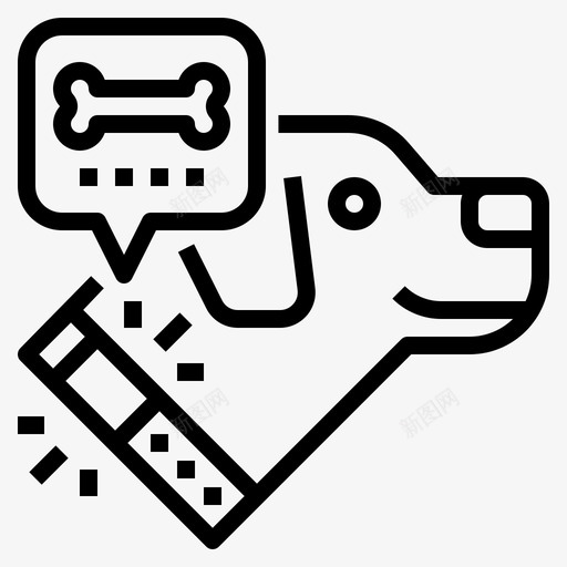 狗项圈物联网175线性svg_新图网 https://ixintu.com 项圈 联网 线性