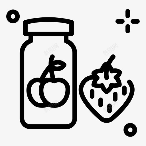 果酱瓶食品草莓svg_新图网 https://ixintu.com 感恩节 果酱 食品 草莓 甜品 1号 提纲 中风