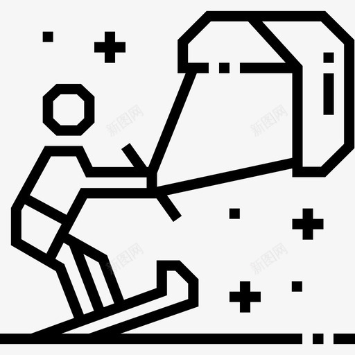 风筝水上运动直线svg_新图网 https://ixintu.com 风筝 水上运动 直线