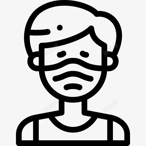 老妇人戴着医用面具的化身直系svg_新图网 https://ixintu.com 老妇 妇人 戴着 医用 面具 化身 直系
