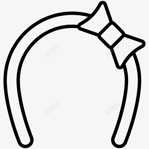 发带发饰头带svg_新图网 https://ixintu.com 发带 头带 发饰 时尚 丝带 衣服 配件 系列 列线 向量 图标