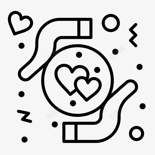关心手心svg_新图网 https://ixintu.com 关心 情人节 常规 线路