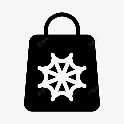 蛛网袋万圣节恐怖svg_新图网 https://ixintu.com 蛛网 网袋 万圣节 恐怖 蜘蛛 线雕文