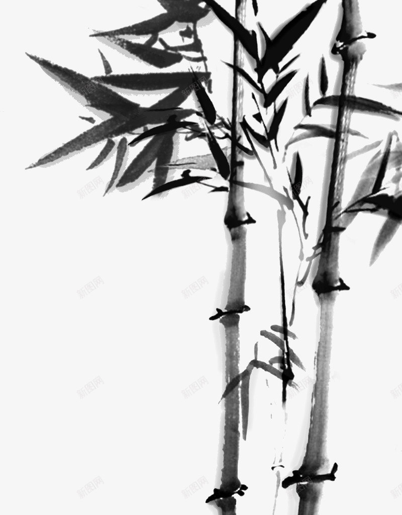 中国风竹子水墨山水国画水墨竹叶428png免抠素材_新图网 https://ixintu.com 水墨 中国 国风 竹子 山水 国画 竹叶