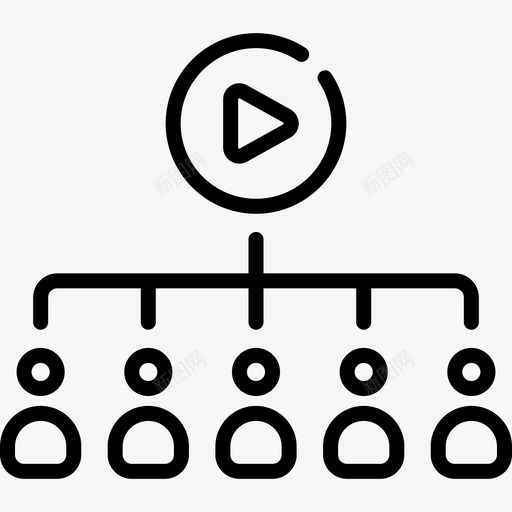 流媒体直播7线性svg_新图网 https://ixintu.com 流媒体 直播 线性
