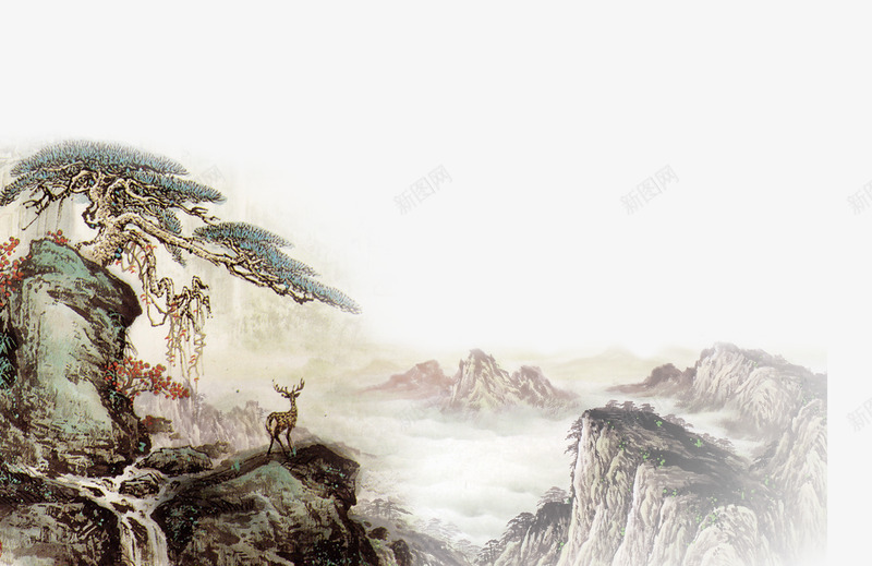 中国古风水墨山水免扣透明插画后期美化PS设计340png免抠素材_新图网 https://ixintu.com 中国 古风 水墨 山水 免扣 透明 插画 后期 美化 PS 设计