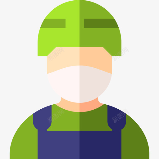 士兵带着医用面具的化身2扁平svg_新图网 https://ixintu.com 士兵 带着 医用 面具 化身 扁平