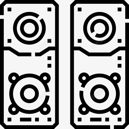 扬声器家用电器49线性svg_新图网 https://ixintu.com 扬声器 家用电器 线性