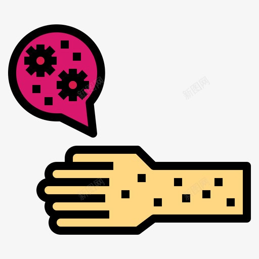 手病毒传播100线颜色svg_新图网 https://ixintu.com 病毒 传播 颜色