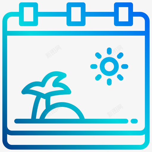 日历夏季时间19线性梯度svg_新图网 https://ixintu.com 日历 夏季 时间 线性 梯度