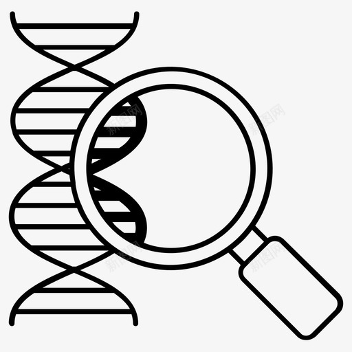 基因测试生物学dna链svg_新图网 https://ixintu.com 测试 基因 dna 生物学 遗传学 遗传 教育 科学 线图 图标