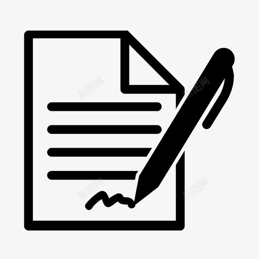 合同业务单据svg_新图网 https://ixintu.com 单据 合同 业务 签字