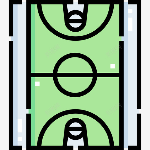 篮球场操场72线颜色svg_新图网 https://ixintu.com 篮球场 操场 颜色