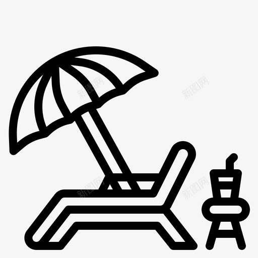 沙滩椅夏季时间7直线型svg_新图网 https://ixintu.com 沙滩椅 夏季 时间 直线 线型