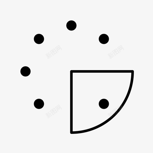 三测量四分之一svg_新图网 https://ixintu.com 测量 四分之一 定时器 接口 基本 细线