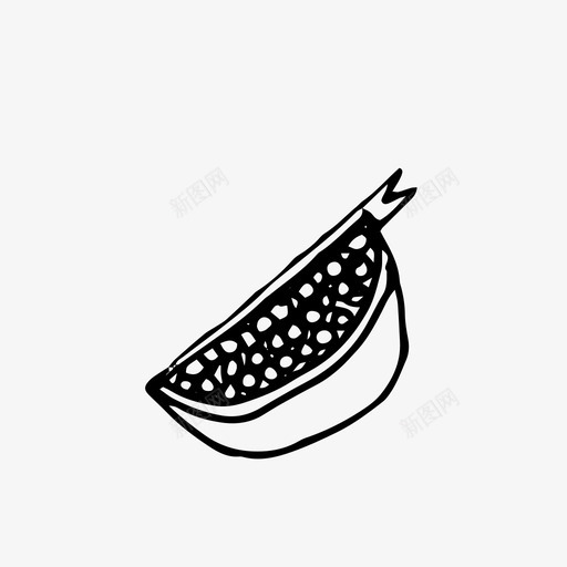 石榴片口味食物svg_新图网 https://ixintu.com 石榴 口味 食物 水果 种子