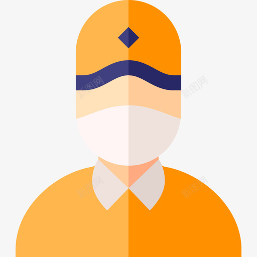 送货员带医用面具的化身2扁平svg_新图网 https://ixintu.com 送货 货员 医用 面具 化身 扁平